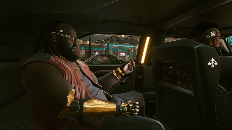 Man with Cybernetic Arm — Black, Dark