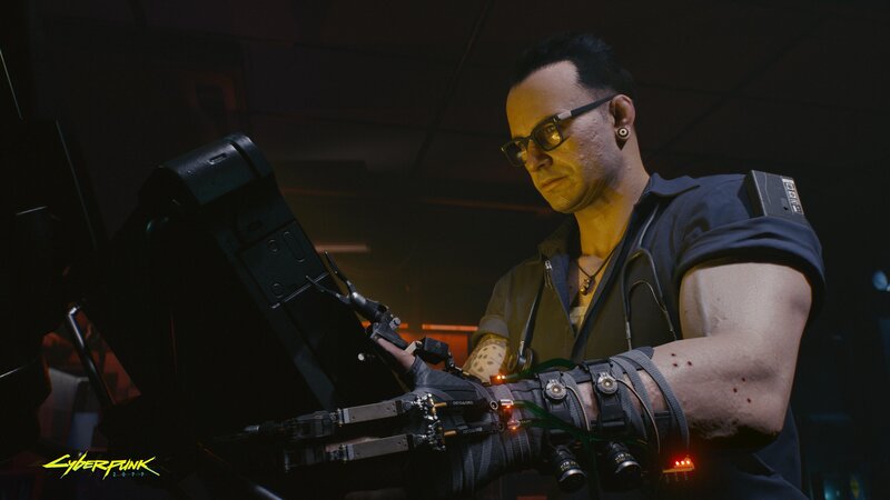 Man with Cybernetic Arm — Black