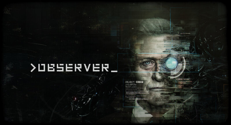 Man with Cybernetic Eye — Black, Dystopian