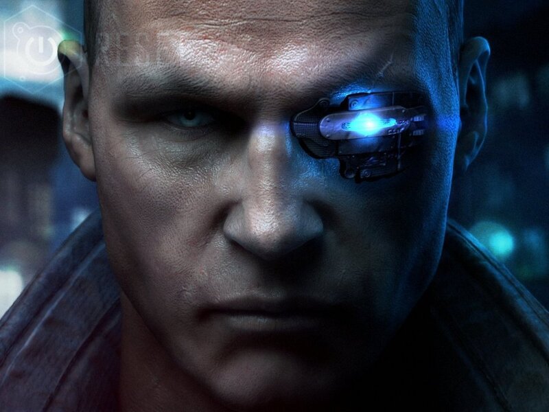 Man with Cybernetic Eye — Blue
