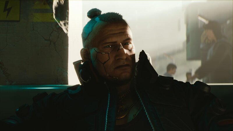 Man with Cybernetic Face