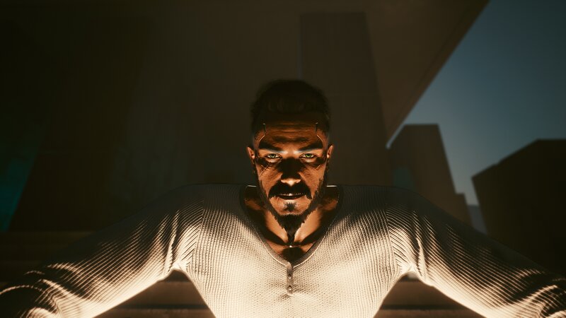 Man with Cybernetic Implants — Brown