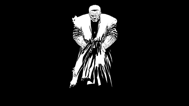 Man with Damaged Face — Black