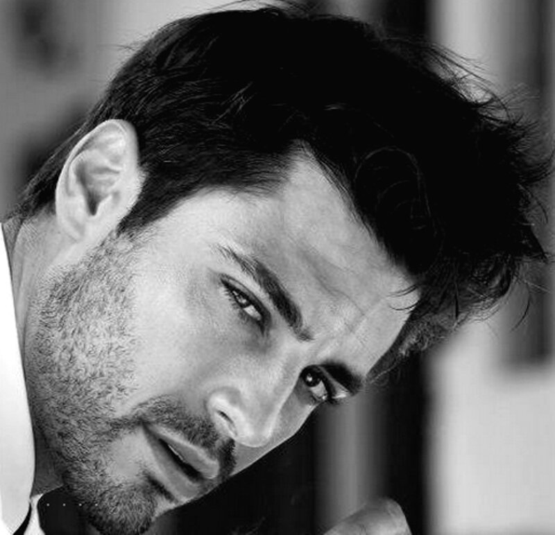 Man with Dark Hair — Black, Dramatic, Photograph, Ear