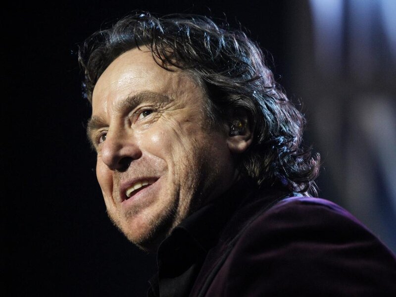 Man with Dark Hair — Black, Dramatic, Photograph, Earpiece