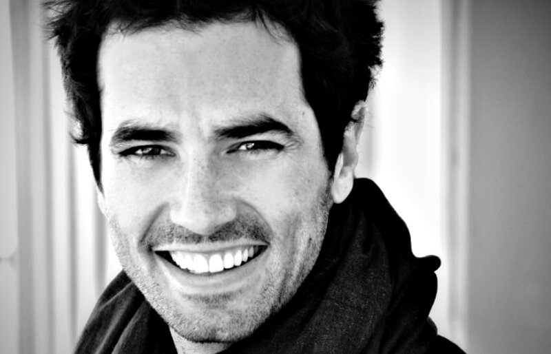 Man with Dark Hair — Black, Neutral, Photograph, Scarf