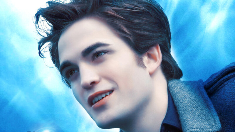 Man with Dark Hair — Blue, Dramatic, Photograph