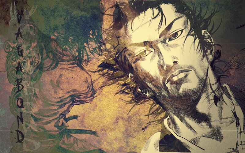 Man with Dark Hair — Brown, Dramatic, Manga