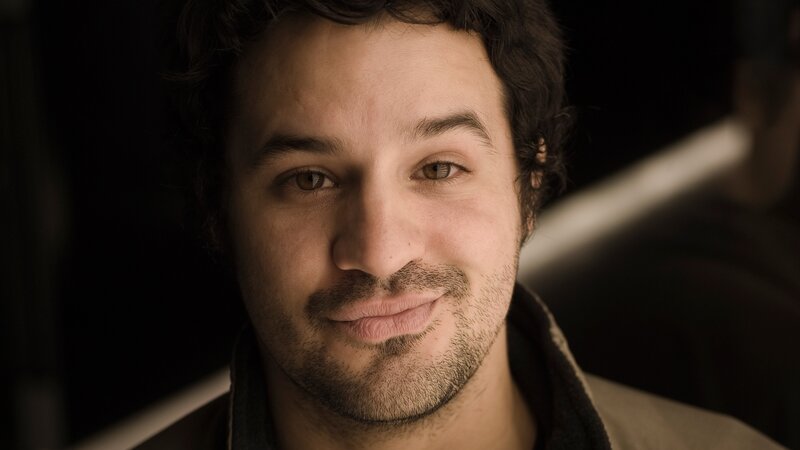 Man with Dark Hair — Brown, Neutral, Photograph, Beard