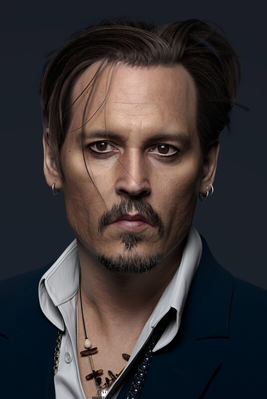 Man with Dark Hair — Dark Blue