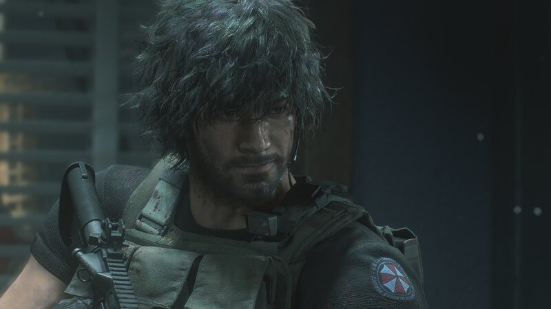 Man with Dark Hair — Green, Serious, 3d Render