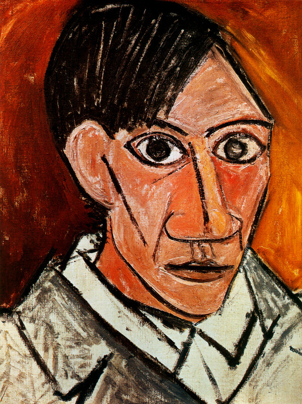 Man with Dark Hair — Orange, Intense