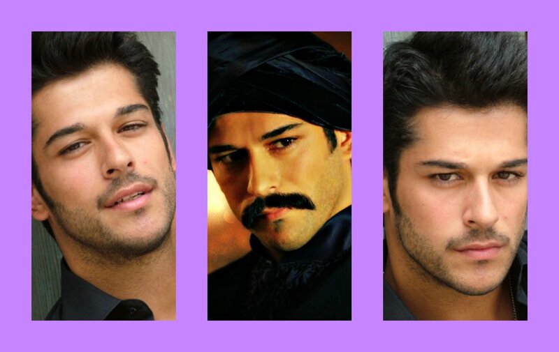Man with Dark Hair — Purple, Serious