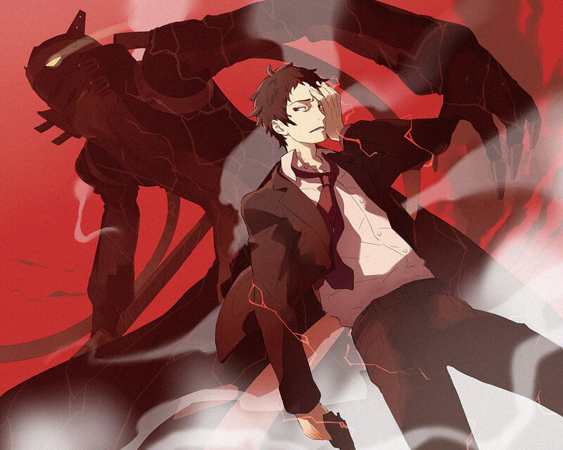 Man with Dark Hair — Red