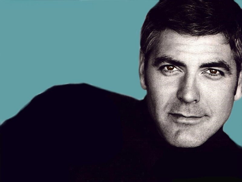 Man with Dark Hair — Teal, Serious