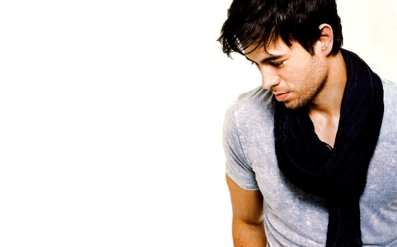 Man with Dark Hair — White, Contemplative