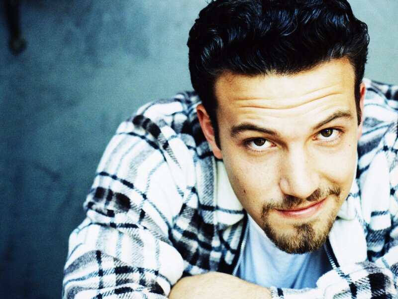 Man with Dark Hair — White, Neutral, Photograph, Plaid Shirt, Beard