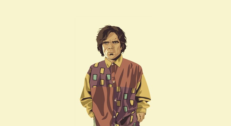 Man with Dark Hair — Yellow, Neutral, Digital Art