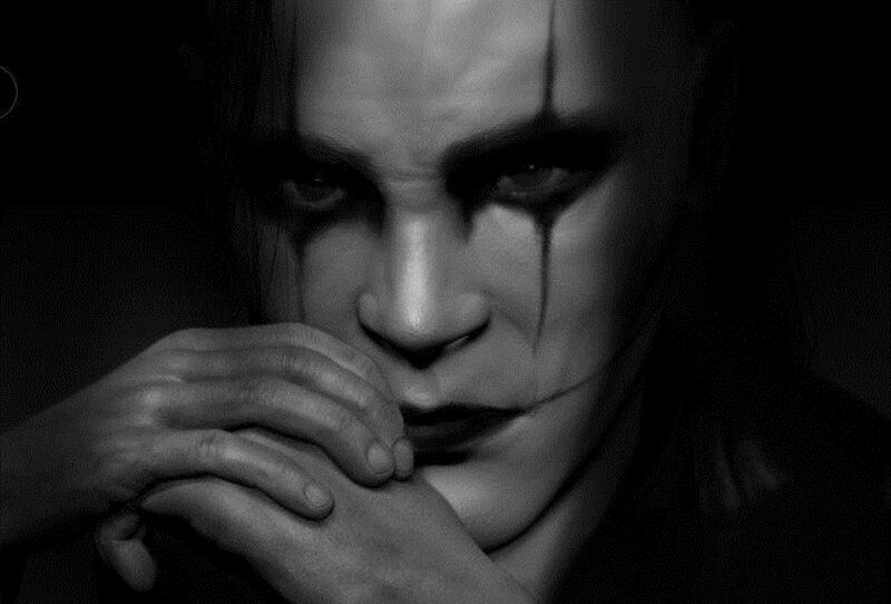 Man with Dark Makeup — Black, 3d Render