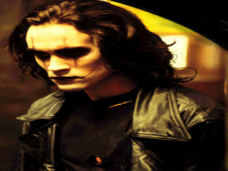 Man with Dark Makeup — Black, Dramatic, Photograph, Leather Jacket, Long Hair