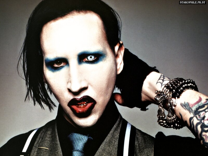 Man with Dark Makeup — Black, Dramatic, Photograph, Tattoos, Bracelets