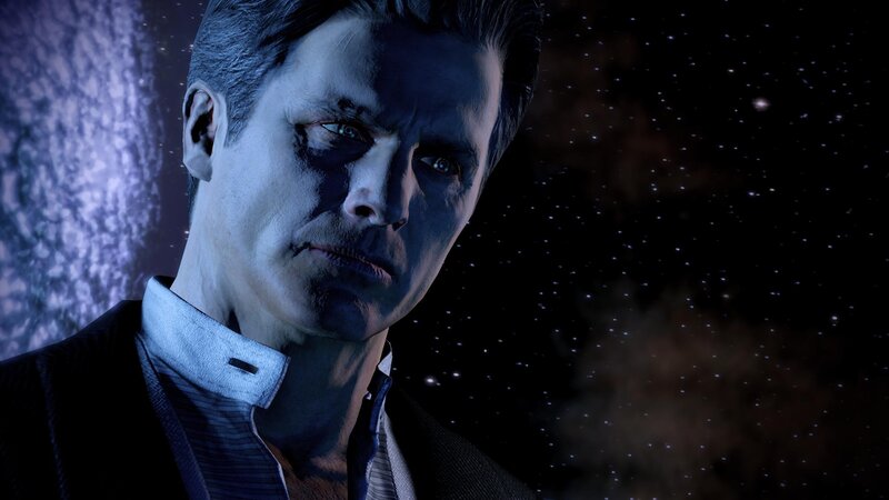 Man with Dark Makeup — Blue, Dark, Dramatic