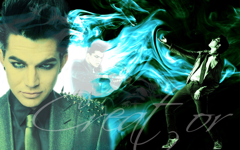 Man with Dark Makeup — Blue