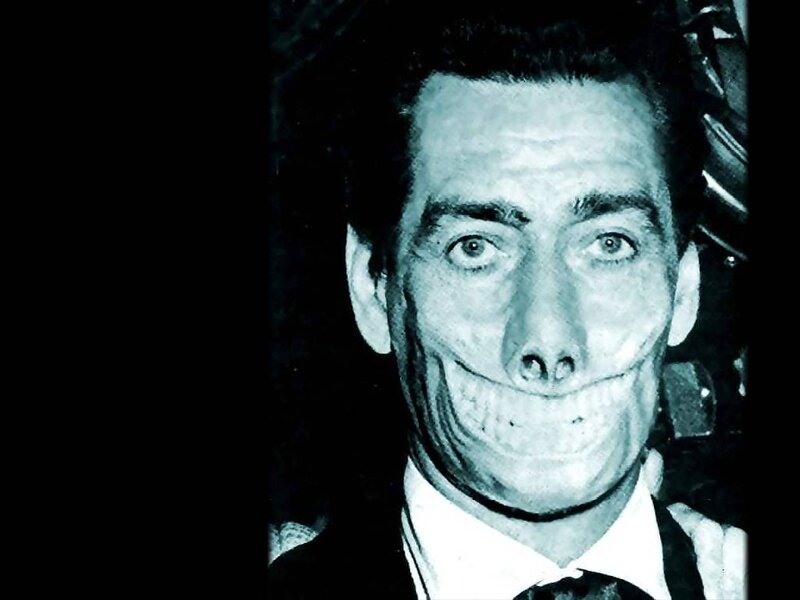 man with distorted face