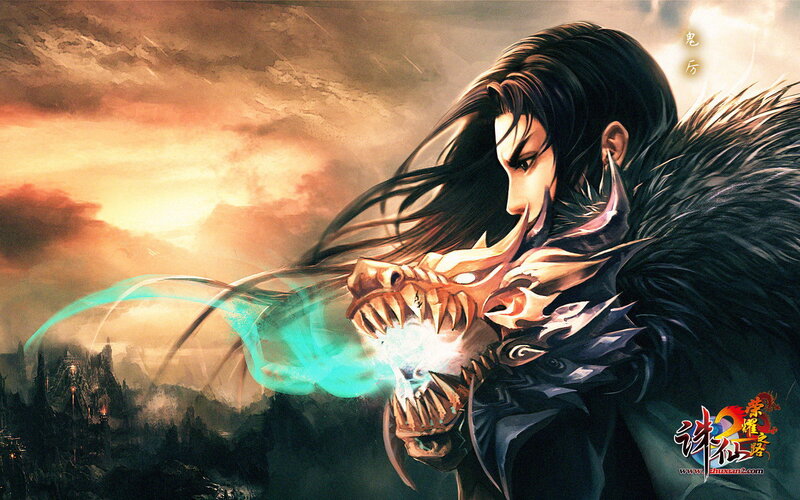 Man with Dragon Mask