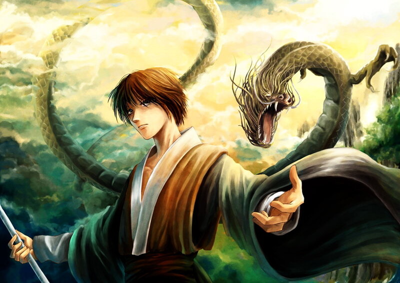 Man with Dragon