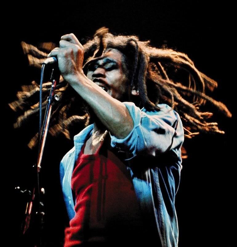 Man with Dreadlocks Singing — Blue, Dramatic