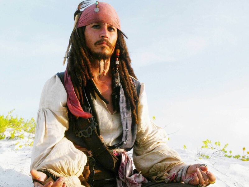 Man with Dreadlocks — White, Serene