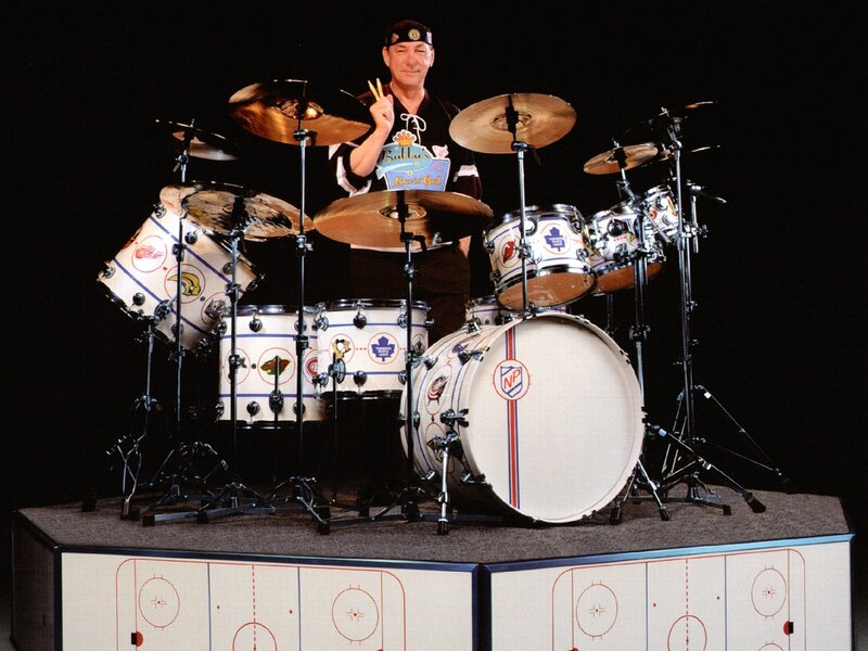 Man with Drum Set