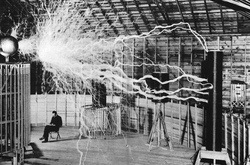 Man with Electrical Arcs
