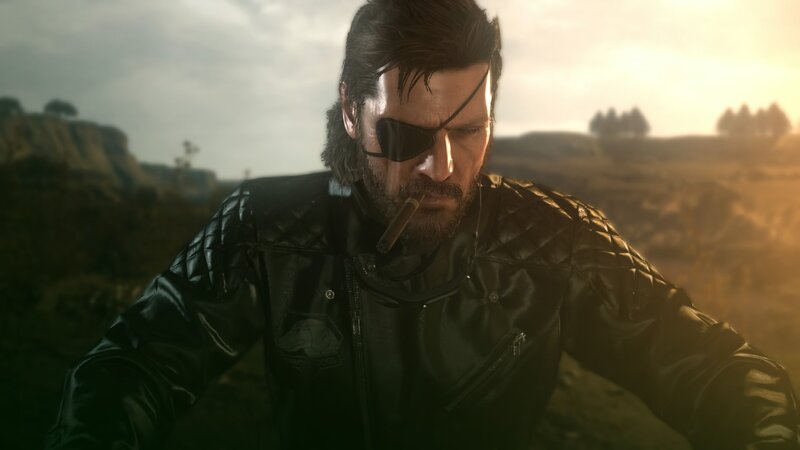 Man with Eyepatch and Cigar — Black