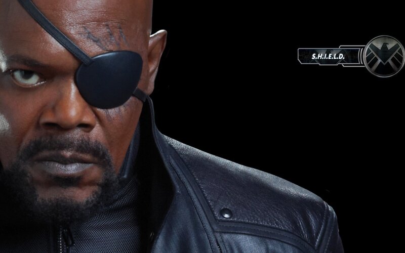 Man with Eyepatch — Black, Serious, Photograph