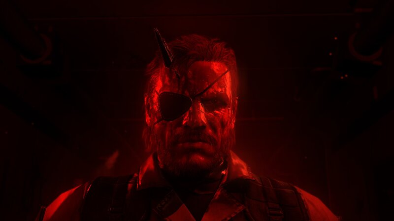 Man with Eyepatch — Red, Dark, Dramatic