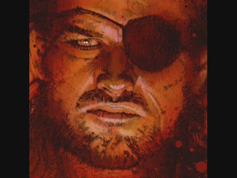 Man with Eyepatch — Red, Dramatic
