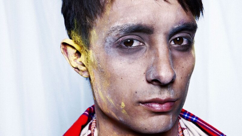 man with face paint