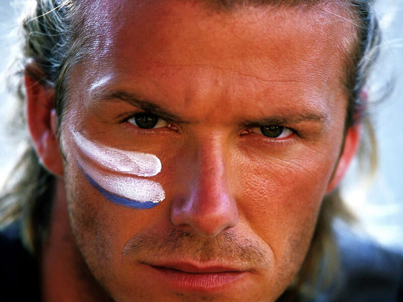 Man with Face Paint — White