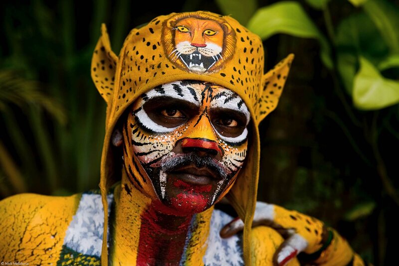 Man with Face Paint — Yellow