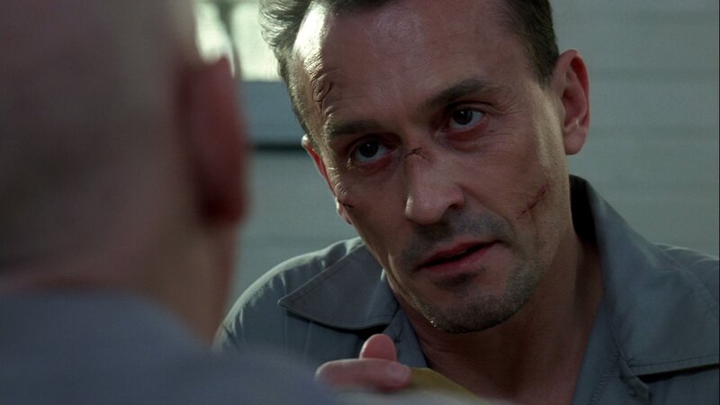 man with facial injuries