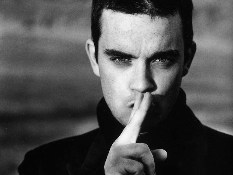 Man with Finger to Mouth — Black
