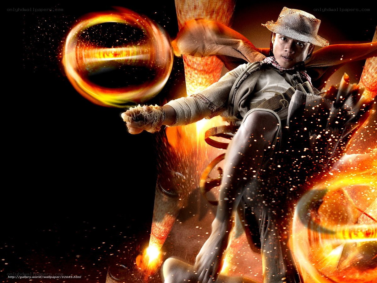 man with fire ball