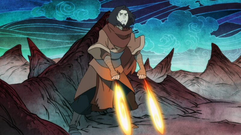 Man with Fire Blades