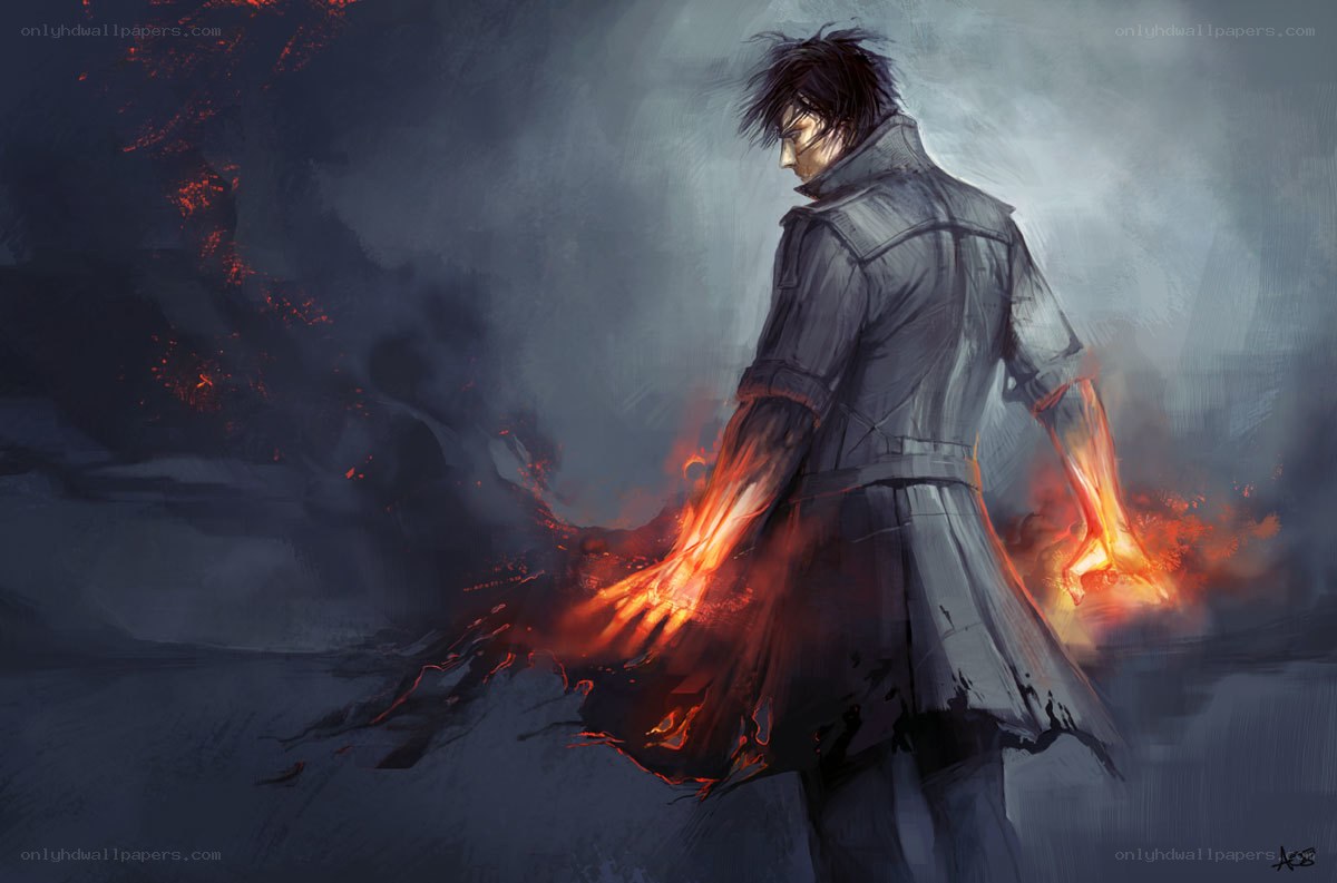 man with fire powers