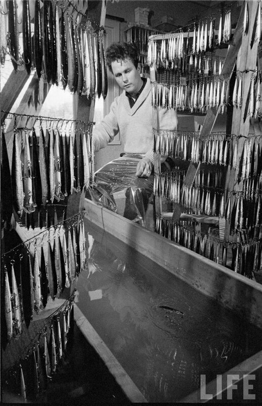 Man with fishing lures