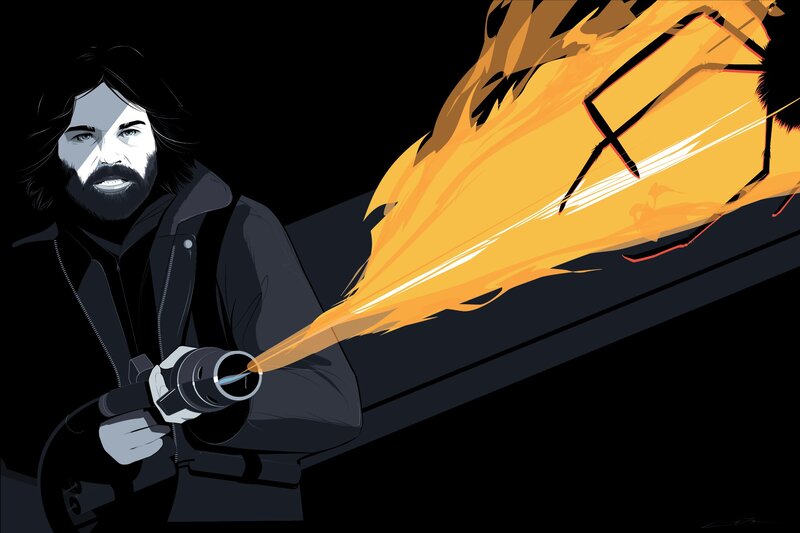 Man with Flamethrower — Black