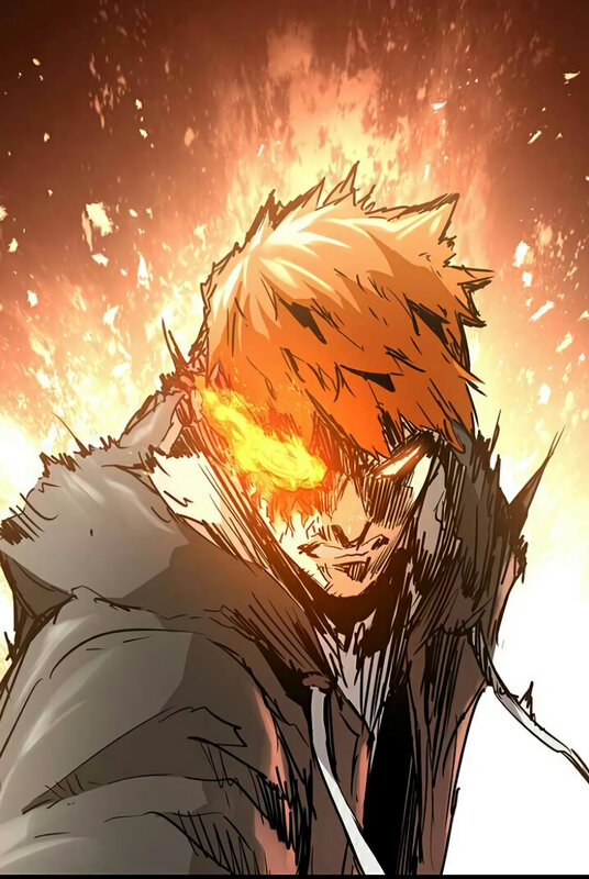 Man with Flaming Hair — Orange