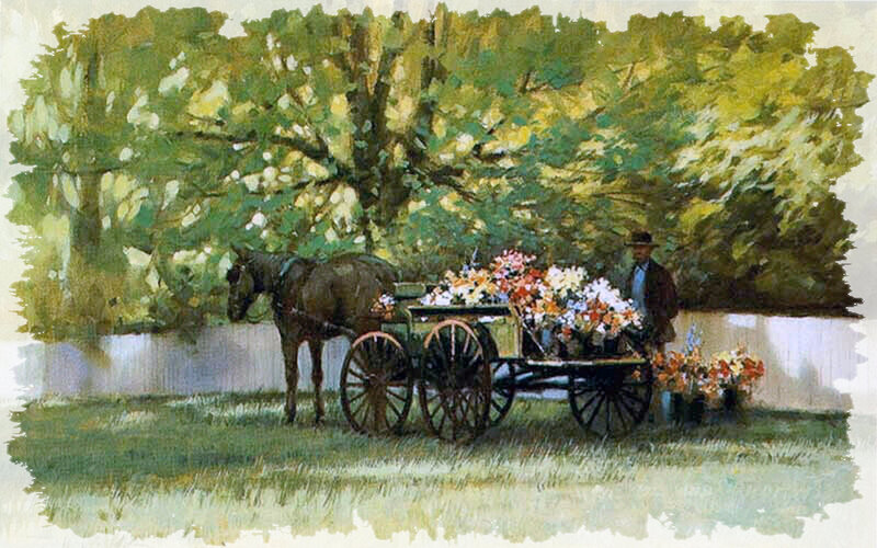 Man with Flower Cart